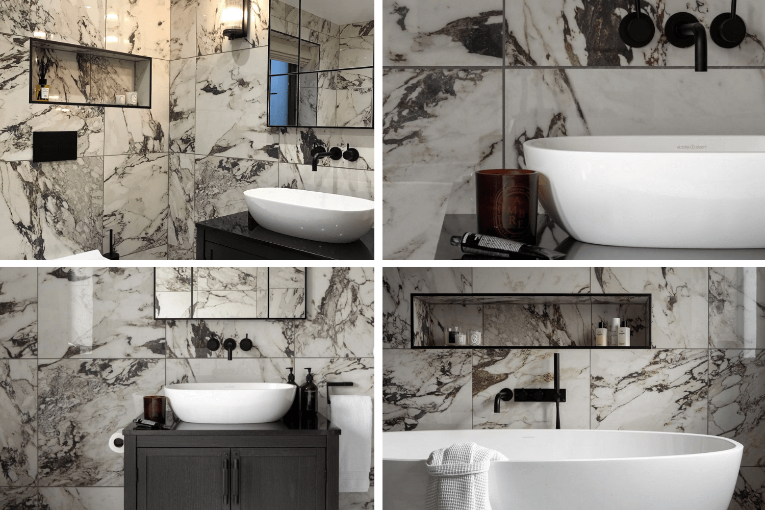 marble effect bathroom tiles