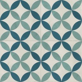 Sage Green Floral Patterned Wall & Floor Tiles