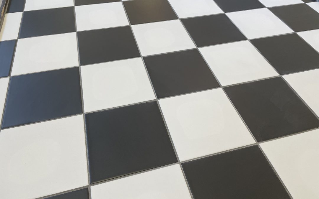 Checkerboard tiles to Love, Actually