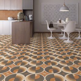 Harris-R Marengo Cement effect patterned tile roomset