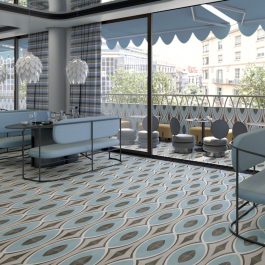 Nimbin-R Cement effect patterned tile roomset